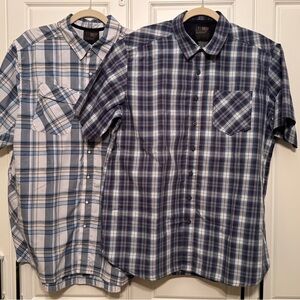 Bundle of 2 5.11 Tactical Casual Button Down Short Sleeve Shirts Mens Size L